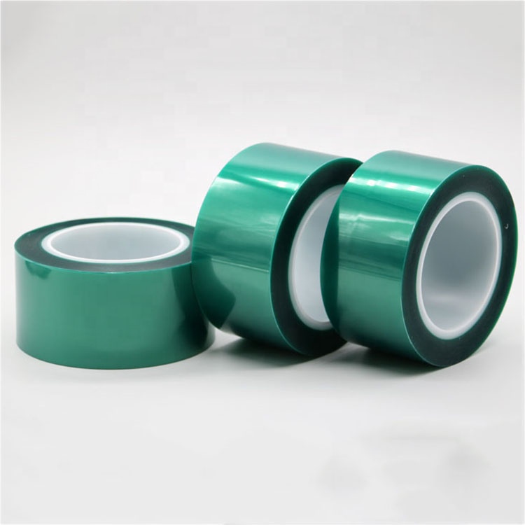 High Temperature Green PET Tape Silicone Adhesive for Powder Coating and Masking