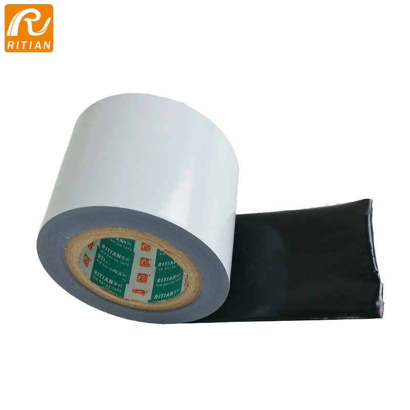 80micron Black/White medium tack protection film tape for aluminum UV resistance - 副本