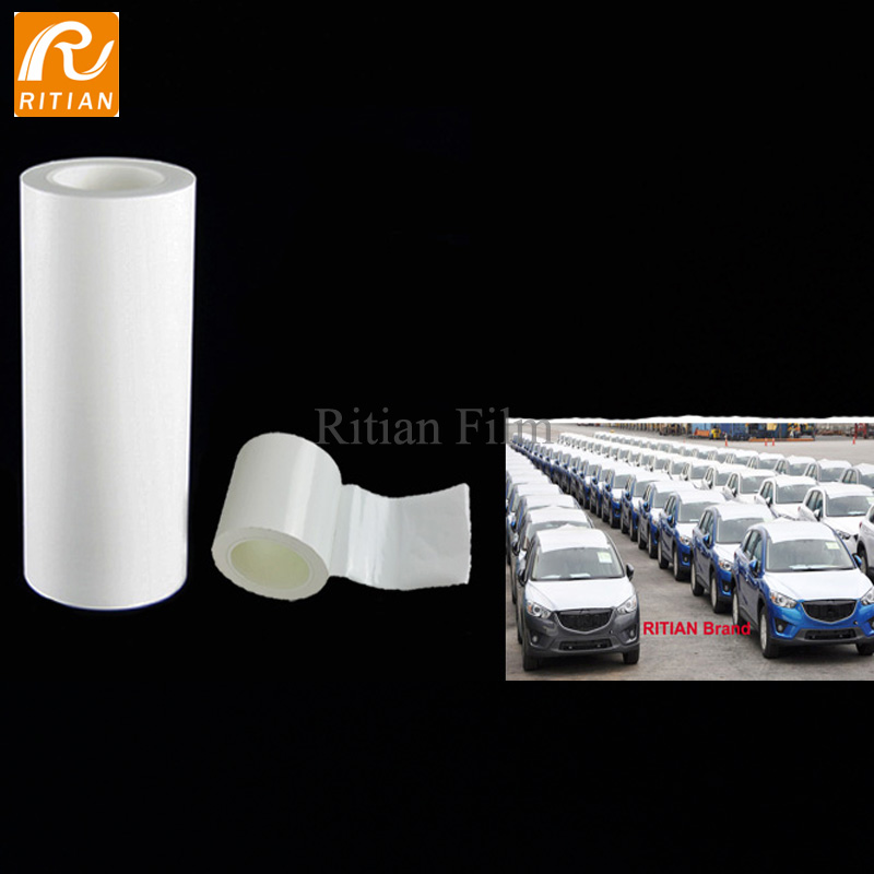 White Color Temporary Protective Film , Protective Plastic Film For Cars